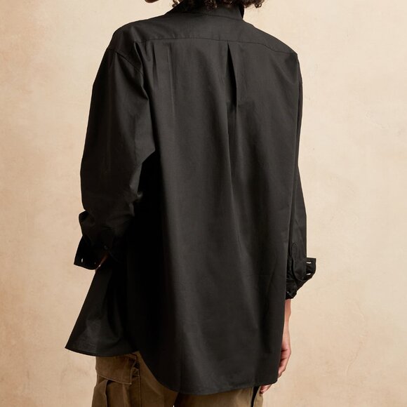 Banana Republic Black OVERSIZED BUTTON-DOWN SHIRT/NWT/M - Picture 2 of 11
